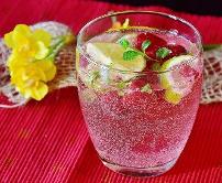 water with fruit for flavour