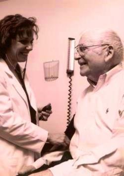 physician caring for patient