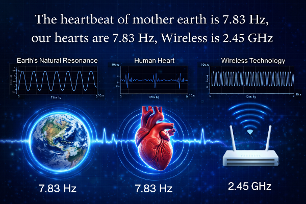 The heartbeat of mother earth is 7.83 Hz