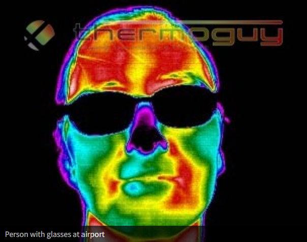 Person with glasses at airport