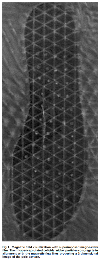 Magnetic field visualization with superimposed magnetic-view film