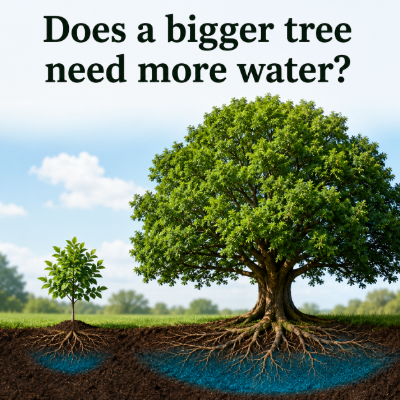 Does a bigger tree need more water?